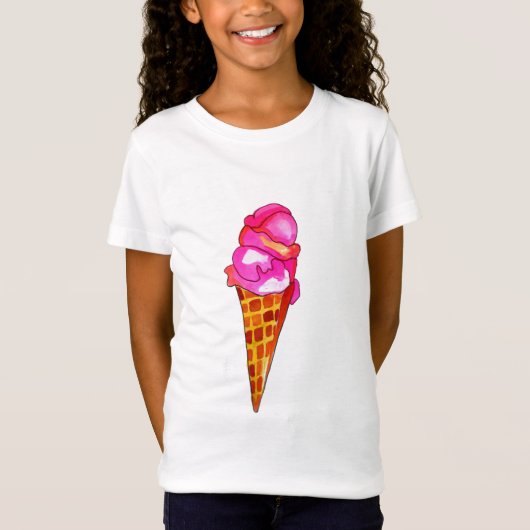T-Shirt gelée de crème glacée art alimentaire mignon (Devant)