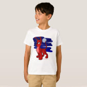 T-shirt Gelert rouge fier par clair de lune (Devant entier)