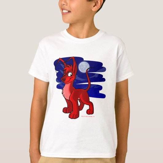 T-shirt Gelert rouge fier par clair de lune (Devant)
