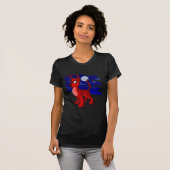 T-shirt Gelert rouge fier par clair de lune (Devant entier)