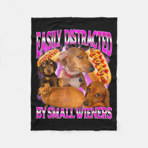 T-shirt gemakkelijk afgeleid Kleine Wieners beledi Fleece Deken