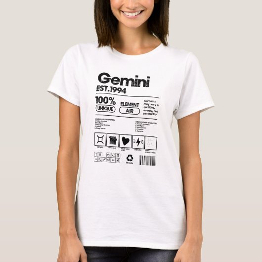 T-shirt Gémeaux 1994 (Devant)