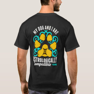 T-shirt Gémeaux Inspiré Chien Astrologie Lié Chien Gémeaux