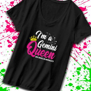 T-shirt Gemini Anniversaire Reine Astrologie Zodiac Mai Ju