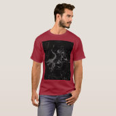 T-shirt Gemini Constellation Hevelius 1690 sur Noir (Devant entier)