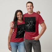 T-shirt Gemini Constellation Hevelius 1690 sur Noir (Unisexe)