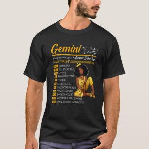 T-shirt Gemini Faits merveilleux signe Zodiaque Horoscope