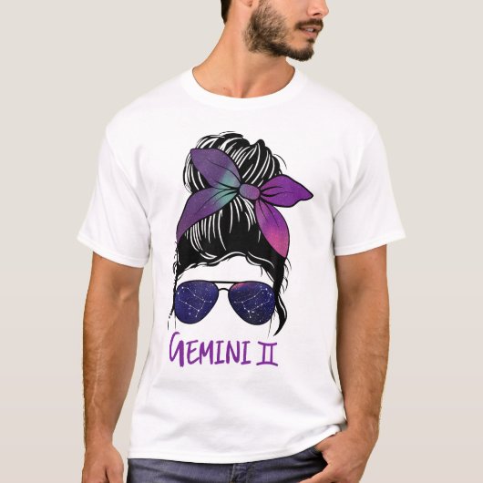 T-shirt Gemini Fille Anniversaire Gemini femme Zodiac (Devant)