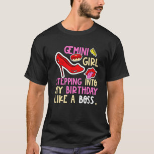 T-shirt Gemini fille Horoscope talons Steeling Anniversair
