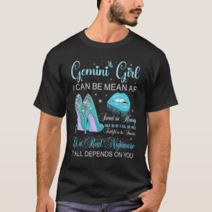 T-shirt Gemini Girl Birthday High Heels Dripping Lips Butt