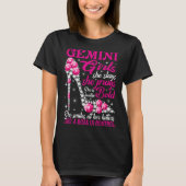 T-shirt Gemini Girl Like a Boss in Control chaussures en d (Devant)