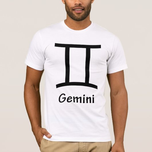 T-shirt Gemini, Horoscope, symbole, astrologie (Devant)