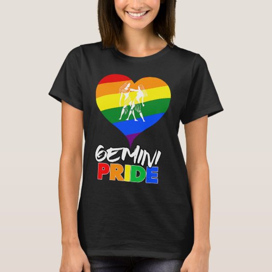 T-shirt Gemini LGBT Gay Pride Awesome (Devant)