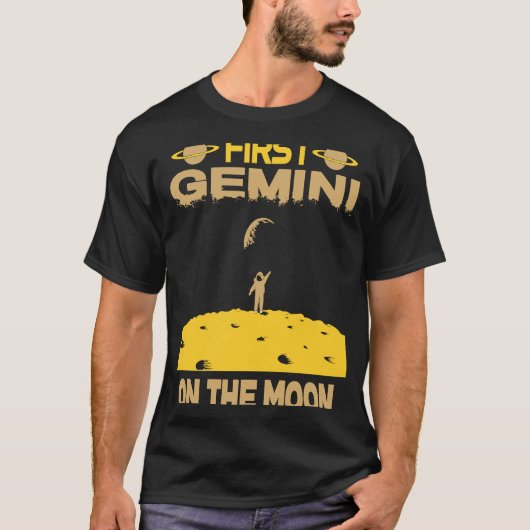 T-shirt Gemini On The Moon (Devant)