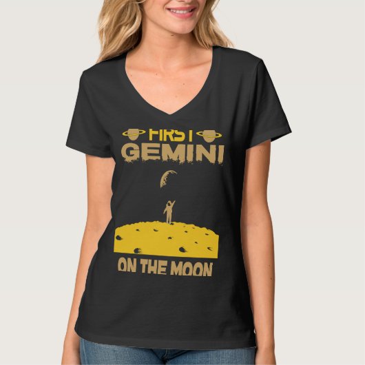 T-shirt Gemini On The Moon (Devant)