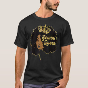 T-shirt Gemini Reine noire Reine Gemini