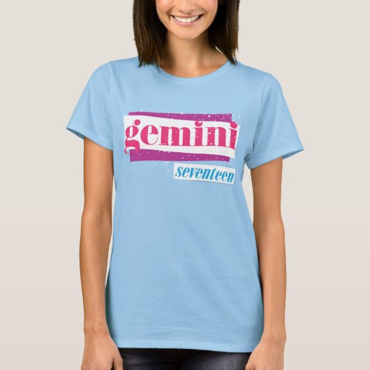 T-shirt Gemini rose (Devant)