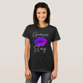T-shirt Gemini Slay Lipstick Lips Costume d'anniversaire m (Devant entier)