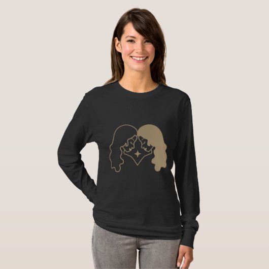 T-shirt Gemini twins or illustration zodiac astrologie (Devant entier)