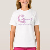 T-shirt Gemma girls name pink decorative custom meaning (Devant)