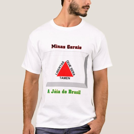 T-shirt Gemme de drapeau de Minas Gerais (Devant)