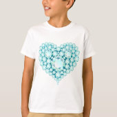 T-shirt Gemmes cardiaques aquamarines (Devant)