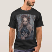 T-shirt Gemmes D'Hiver - Fée Avec Forêt D'Hiver Et Cris (Devant)