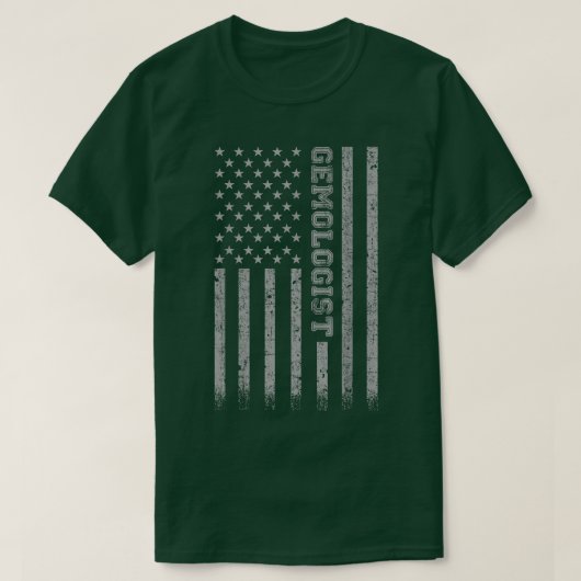 T-shirt Gemologist American Flag (Design devant)