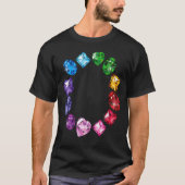 T-shirt Gemstone Circle amusant Pierres colorées (Devant)