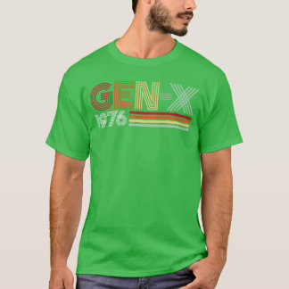 T-shirt Gen X 1976 Retro Generation Xer Vintageet Style vi