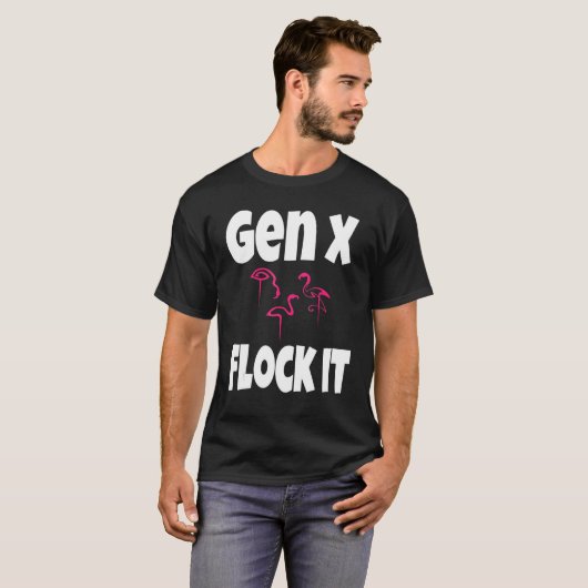 T-shirt Gen X Flock It Flamant rose Generation X Dire Humo (Devant entier)