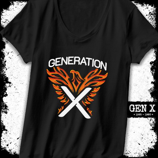 T-shirt Gen X Gen Xer Phoenix Bird Generation X