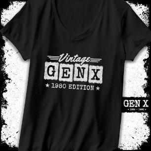 T-shirt Gen X Generation Gen Xer Né 1980 Gen X Anniversair