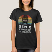 T-shirt Gen X J'ai un bon coeur mais cette bouche rétro (Devant)