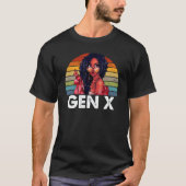 T-shirt Gen X Melanin African American Black Generation X (Devant)