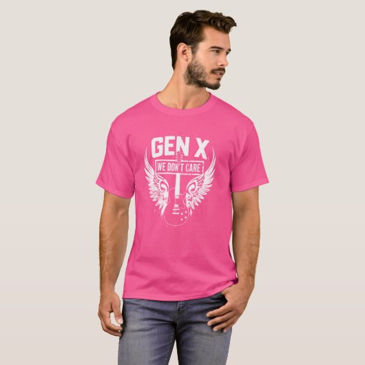 T-shirt Gen X Nous ne nous soucions pas American Funny Sar (Devant entier)