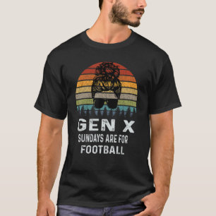 T-shirt Gen X Pas Le Dimanche Sont Pour Football Retro Sar