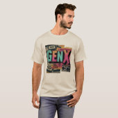 T-shirt Gen X Retro Cassette Design Gras 80s (Devant entier)