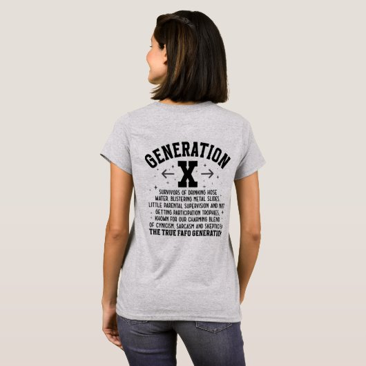 T-shirt Gen X | The True FAFO Generation (Dos entier)