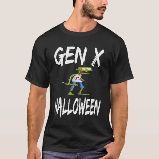 T-shirt Gen X Zombie Halloween Costume Génération X (Devant)