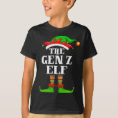 T-shirt Gen Z Elf Matching Family Group Christmas Party Py (Devant)