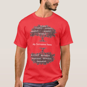 T-shirt - Genalogie/donker
