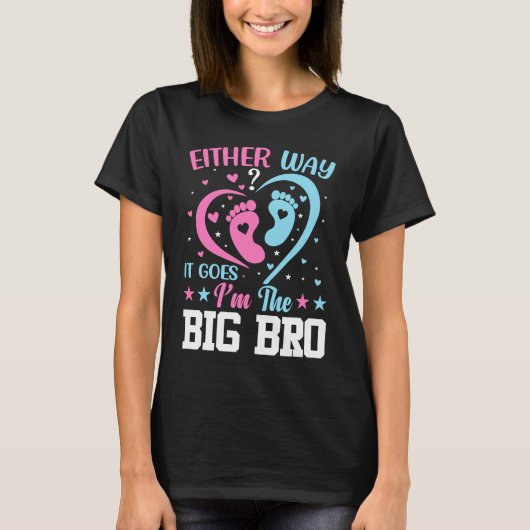 T-shirt Gender Announcement Either Way it goes I'm The Bi (Devant)