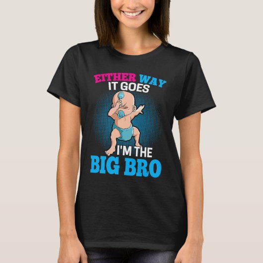 T-shirt Gender Announcement Either Way it goes I'm The Bi (Devant)