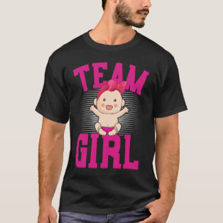 T-shirt Gender Announcement  Team Girl Baby Party Reveal P