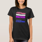 T-shirt Gender Fluid Genderless - Non Binary Neutral They (Devant)
