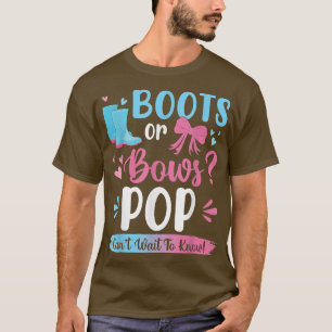 T-shirt Gender reveal boots or bows Pop matching baby