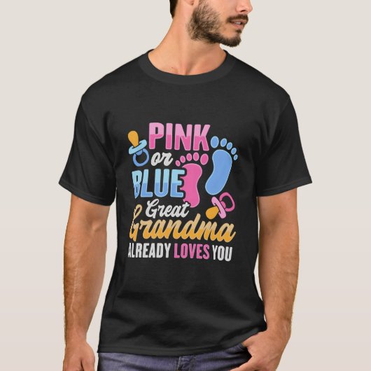 T-shirt Gender Reveal For Great Grandma (Devant)