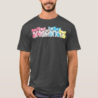 T-shirt Genderflu Flag Pride Chiens Lgbtq Corgi Genderflu