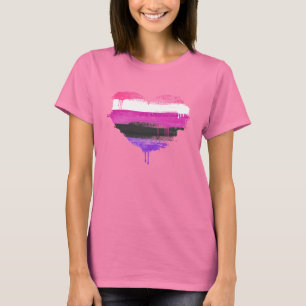 T-SHIRT GENDERFLUID COEUR - GENDERFLUID AMOUR -